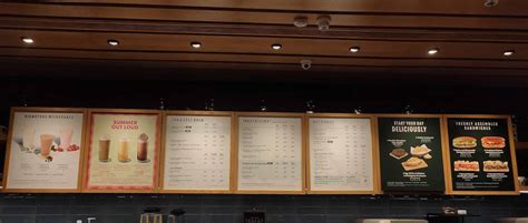 Menu at Starbucks coffee, Vadodara, Starbucks coffee store