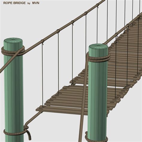 3d rope bridge model