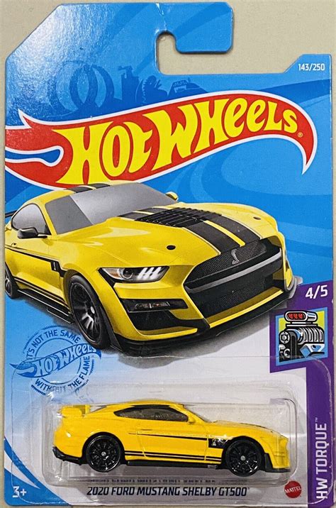 Hot Wheels 2020 Ford Mustang Shelby GT500 Lot Of 2 Yellow And Blue EBay