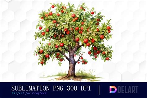 Watercolor Apple Harvest Clipart, Illustration PNG