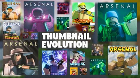 Arsenal Thumbnail Evolution 2019 20 Roblox Arsenal Youtube