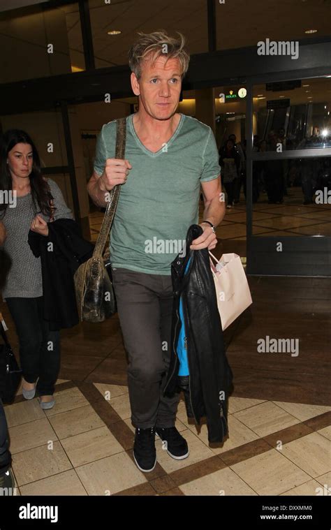 Celebrity Chef Gordon Ramsay Seen At Los Angeles International Airport