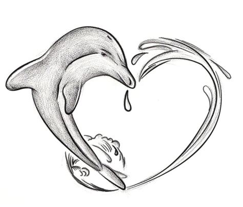 Cute Dolphin Drawing at GetDrawings | Free download