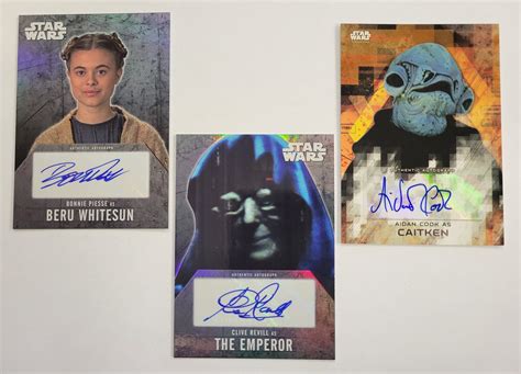 Star Wars Autograph Cards The Emperor Beru Whitesun Caitken