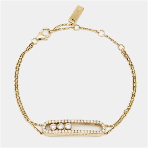 Messika Move Classique Paved Diamonds 18k Yellow Gold Bracelet Messika ...