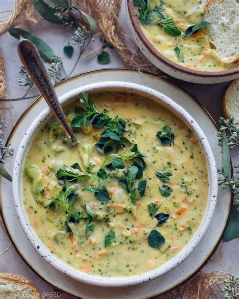 My Favorite Vegan Broccoli Cheddar Soup Plantifully Based