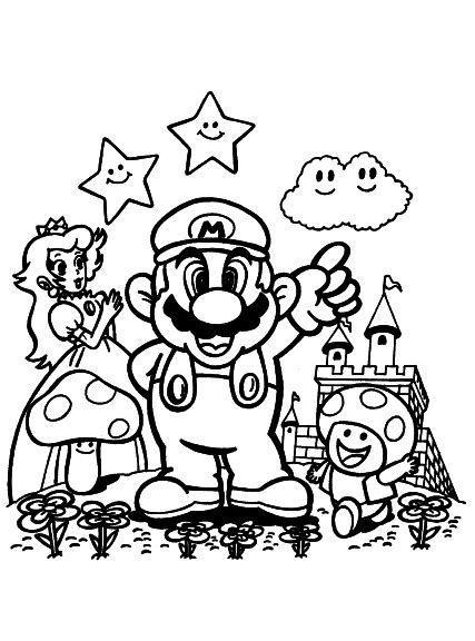 Dibujo Para Colorear De Super Mario Bros 53264