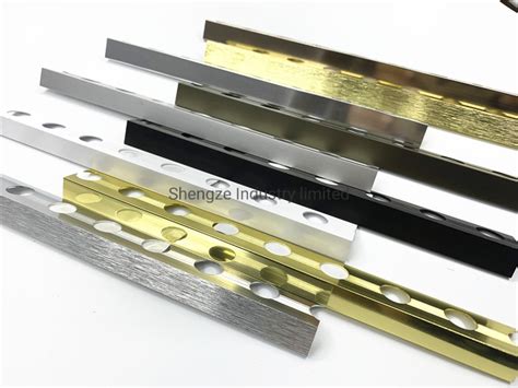 Aluminum Tile Corner Edging Trim For Porcelanato Curved Flooring China Aluminum Tile Trim And