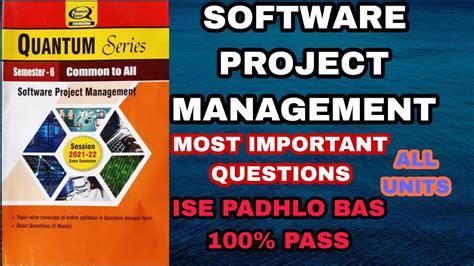 Software Project Management Most Important Questions All Units Btech