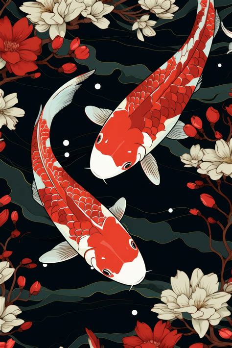 Koi carp fish Japanese background for poster 27247977 Stock Photo at ...