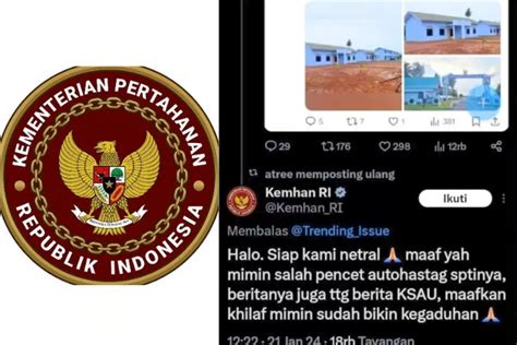 Akun X Kemhan Menjadi Sorotan Setelah Mengunggah Foto Dengan Tagar