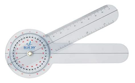 Blue Jay Take a Range Check Clear Plastic Goniometer – 360 Deg, 6 in ...