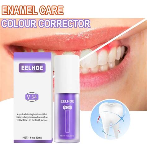 Dentes Whitening Creme Dental Color Corrector Tooth Cleansing Reduzir