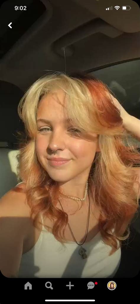 Ginger With Blonde Streaks In Red Blonde Hair Blonde Wavy Hair Red Blonde Brown Hair