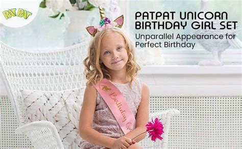 Buy Patpat Pieces Unicorn Party Birthday Girls Set Include Headband