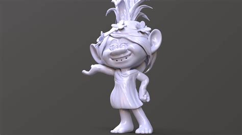 Trolls Poppy Fan Art From Printable - 3D Print Model by danyelon