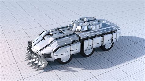 Sci-fi Armoured Fighting Vehicle 3D - TurboSquid 1291267