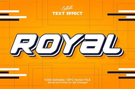 Effet De Texte Royal Modifiable Crit Sur Un Fond Orange Vecteur Premium