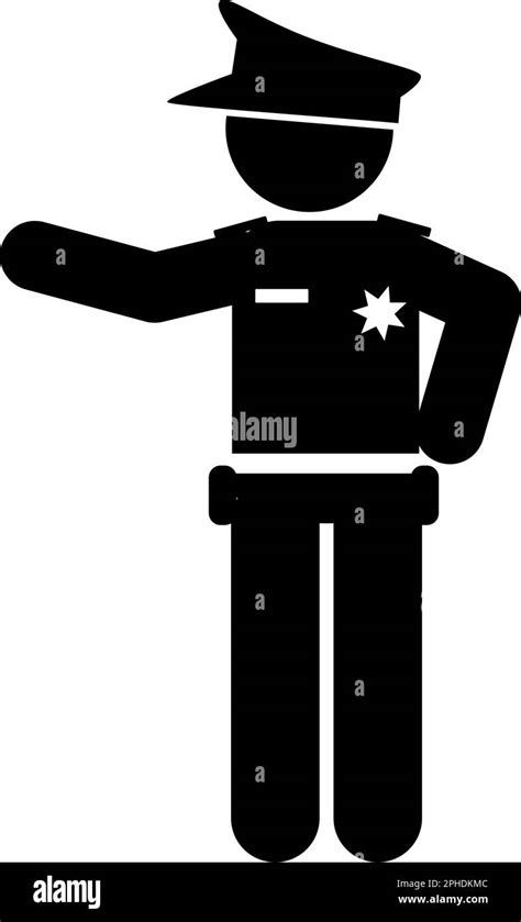 Police Arrest Criminals Policeman Icon Simple Illustration Of