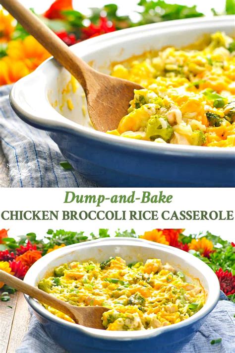 Dump And Bake Chicken Broccoli Rice Casserole The Seasoned Mom