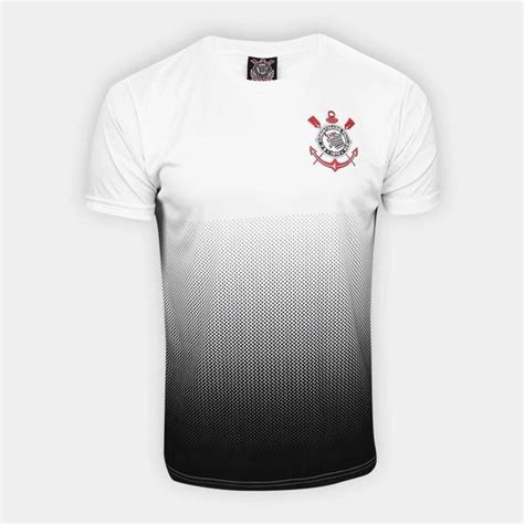 Camisa Corinthians Effect Degrad Masculina Branco Preto Spr