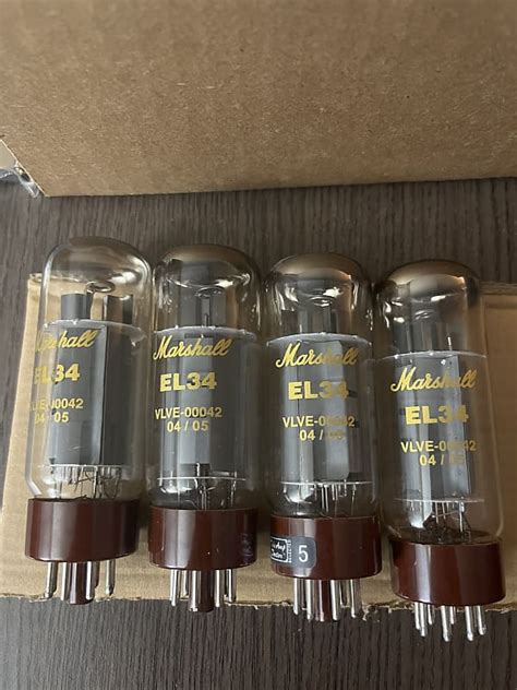 Marshall Labeled EL34 Power Tubes Matched Quad Set Reverb Canada