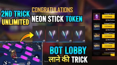 HOW TO COLLECT 20 NEON STICK TOKEN FREE FIRE NEW EVENT HOW TO COLLECT