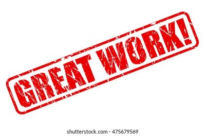 great work red stamp text  stock vector royalty