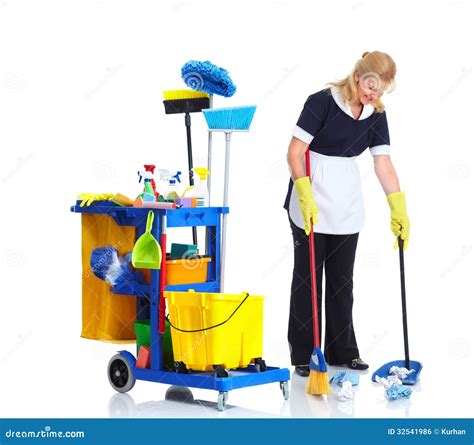 cleaner stock photo image  home charlady caucasian
