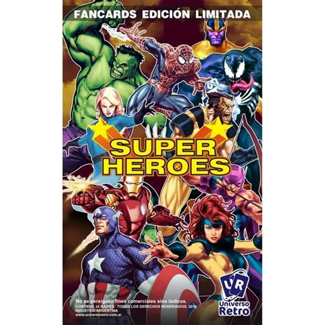 Cartas Tope Y Cuartet Super Heroes Adventurama