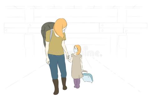 Mother Daughter Airport Stock Illustrations – 348 Mother Daughter ...