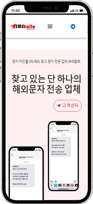 해외문자 국외문자 대량 발송 전문업체 【sms할로】