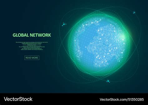 Abstract Global Technology Background Royalty Free Vector