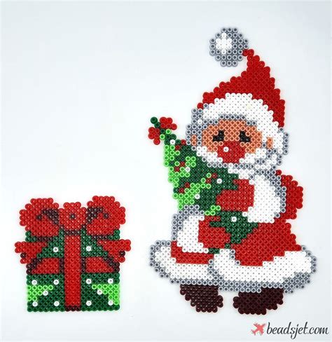 Santa Claus Perler Bead Art Hama Beads Christmas Hama Beads Design