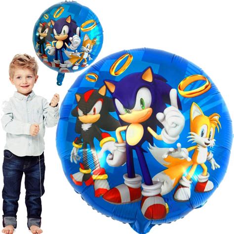 BALON FOLIOWY HEL NA URODZINY IMPREZĘ URODZINOWY SONIC NIEBIESKI JEŻ 44