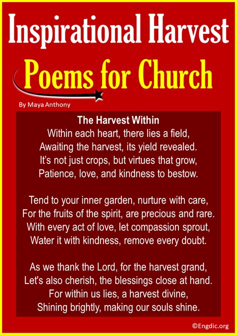 10 Best Harvest Poems For Church EngDic