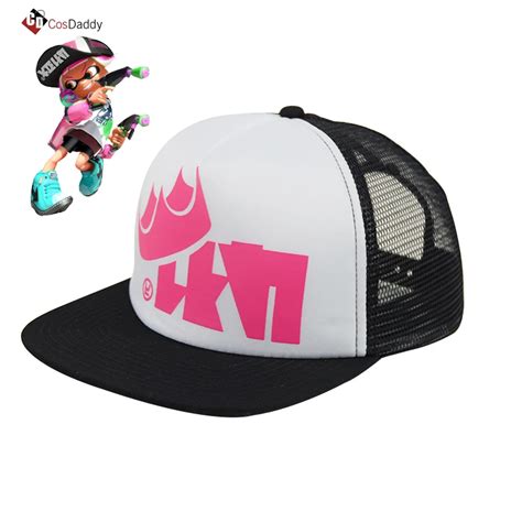 Splatoon 2 Cap King Flip Mesh Hat Blue Pink Green Adjustable Baseball