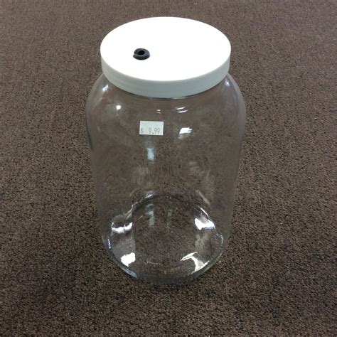 1 Gallon Glass Wide Mouth Jug And Lids Brewshop