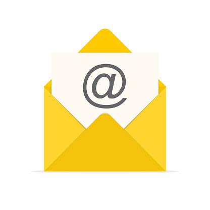 Yellow Envelope Icon Vector Illustration Stock Illustration - Download ...