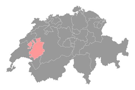 Fribourg map, Cantons of Switzerland. Vector illustration. 20646709 ...