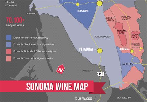 Sonoma Wine Map Poster Wine Folly