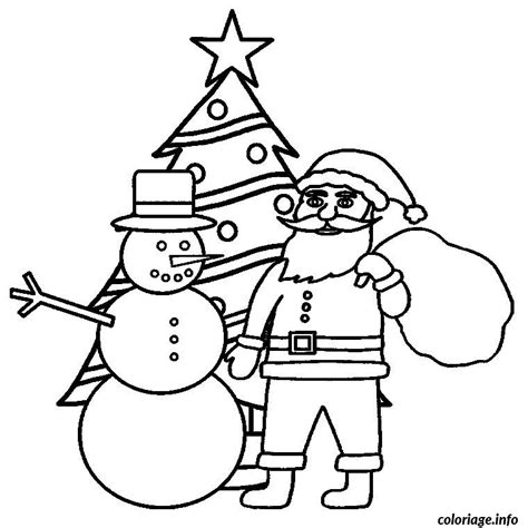 Coloriage Sapin Et Le Pere Noel En Decembre JeColorie