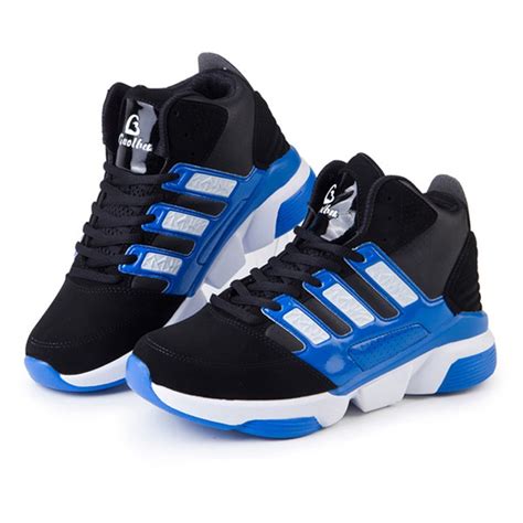 Elevated basketball shoes height increasing 8cm / 3.2inch blue sports ...