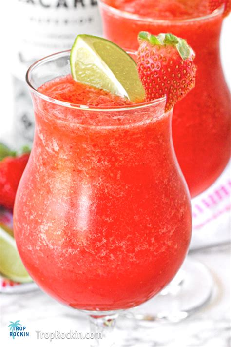 Bacardi Strawberry Daiquiri Recipe | Trop Rockin