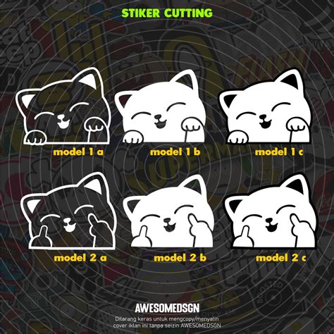 Jual Stiker Sticker Cutting Kucing Lucu Cat Cute Shopee Indonesia