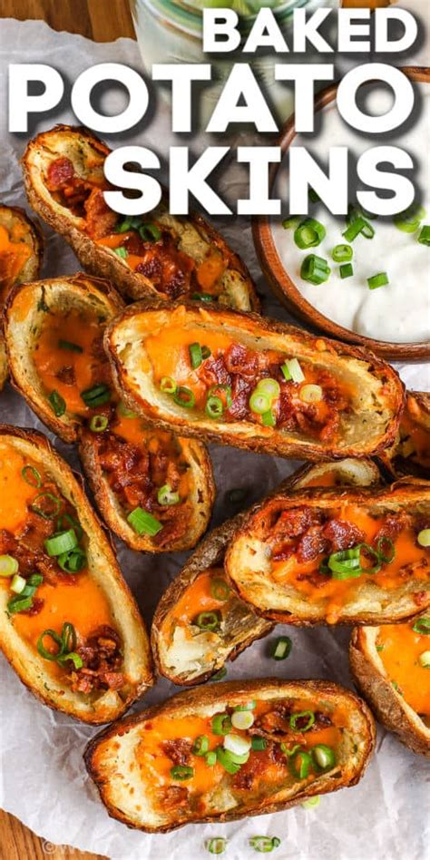 Crispy Oven Baked Potato Skins Dine Ca