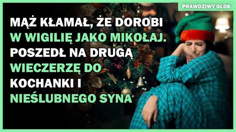 Mąż kłamał że dorobi w wigilię jako mikołaj Poszedł na drugą