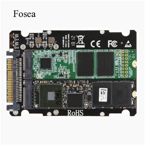 Fosea 2 In 1 M 2 NVMe SATA Bus NGFF SSD To PCI E U 2 SFF 8639 Adapter