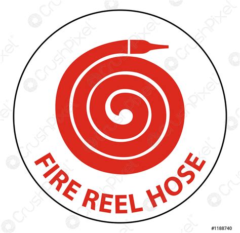 Fire Reel Hose Floor Sign Isolate On White Background Vector Stock Vector 1188740 Crushpixel