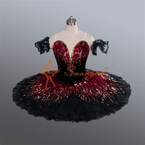 2017 Black Swan Lake Ballet Tutus Velvet Bodies Tutu Skirt Black